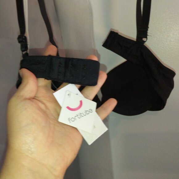 🍒2/$50🍒NWT Black Push Up Bra with Elegant Detailing 32 B - Picture 6 of 16